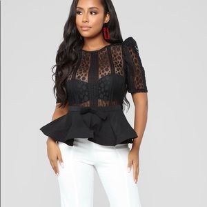 Beautiful but sexy peplum top!